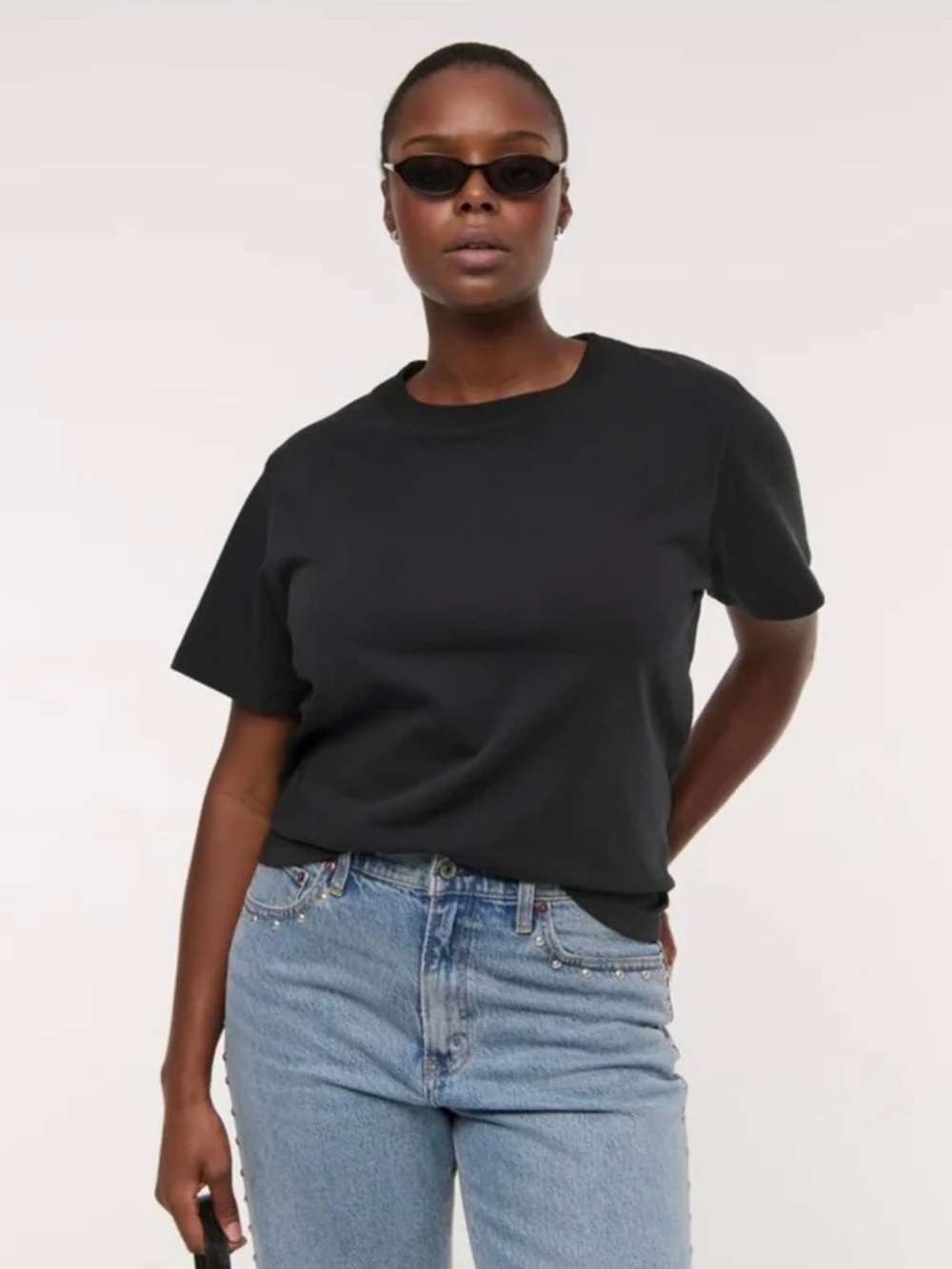 Pack of 2 Abercrombie Women’s Essential Easy Tee White & Black